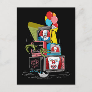Postal Pila Clásica de Televisores de Pennywise - Flotará