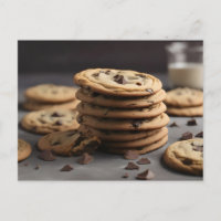 Pila de galletas de chips de chocolate