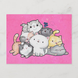 Postal Pila de gatitos
