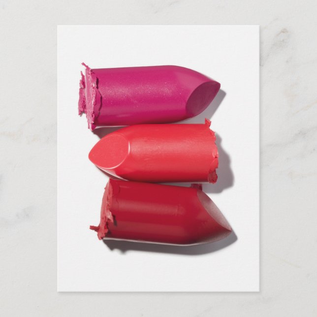 Postal Pila de lápiz labial roto (Anverso)