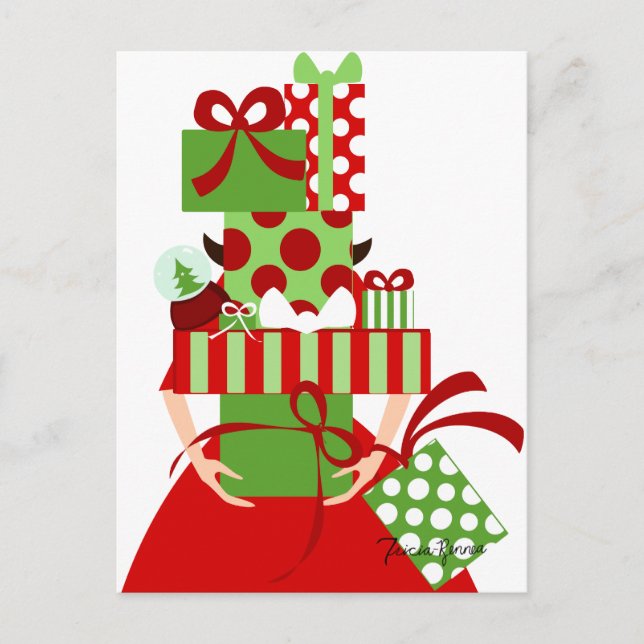 Postal Pila de regalo imposible (Anverso)