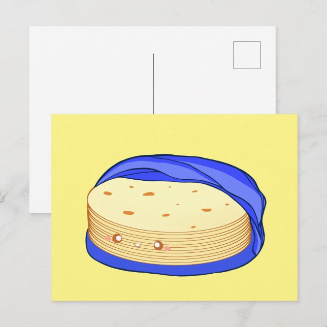 Postal Pila de tortillas de harina (Anverso / Reverso)