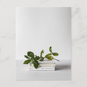 Postal pila mínima elegante de literario botánico de los