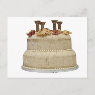 Postal Pilares de tarta boda