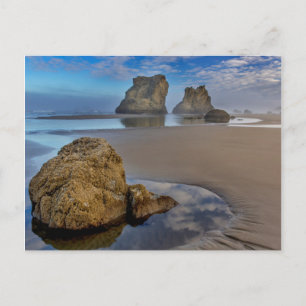 Postal Pilas de mar en la playa de Bandon en Bandon, Oreg