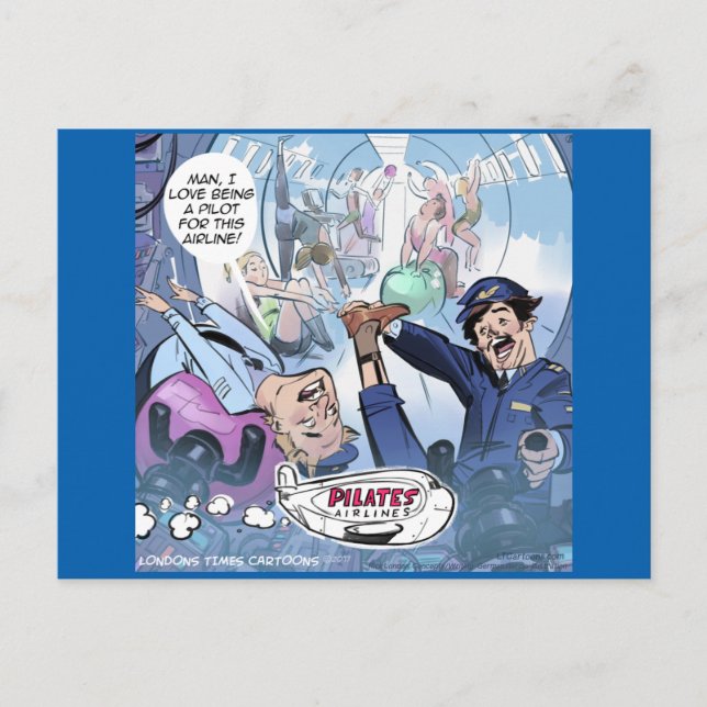 Postal Pilates Airlines Rick London Funny Gifts (Anverso)