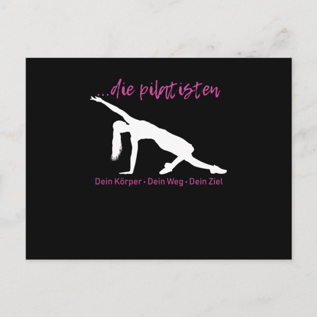 Postal Pilates Pilatisten Sport Fitness Gift (Anverso)