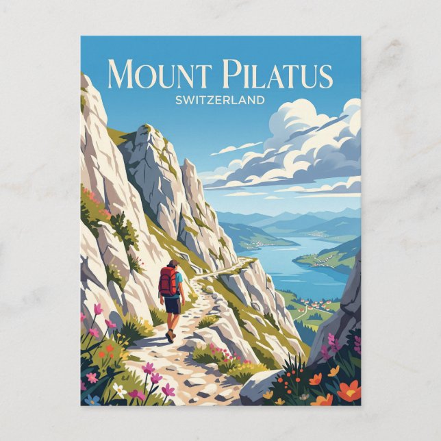 Postal Pilatus Suiza (Anverso)