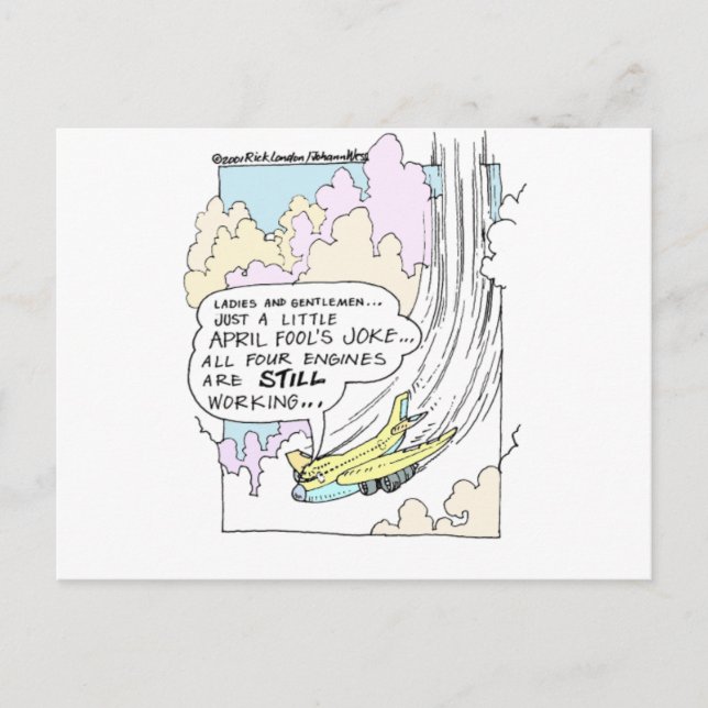 Postal Piloto de April Fools Personalizado Divertidos Reg (Anverso)