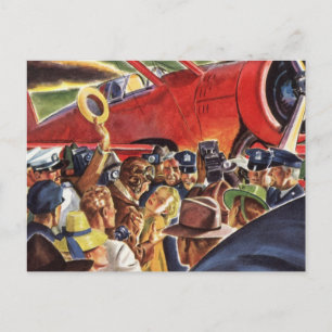 Postal Piloto de avión de propulsión única con Paparazzi