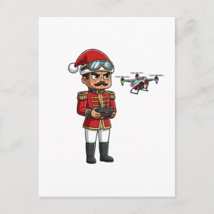 Postal Piloto de Drone Cascanueces Tecnología Vacaciones