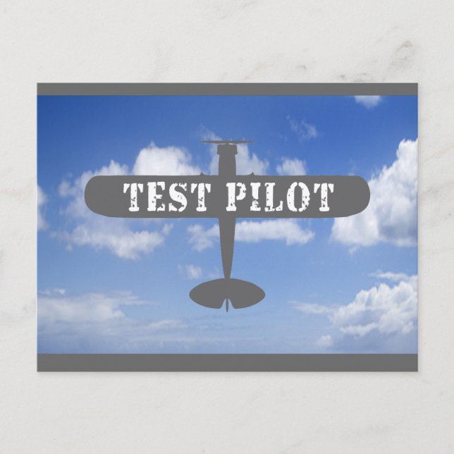 Postal Piloto De Ensayos Y Aviones (Anverso)