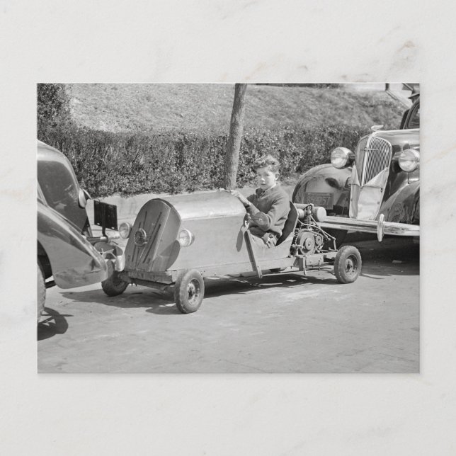 Postal Piloto de Go Kart, 1937 (Anverso)