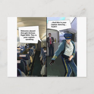 Postal Piloto Hipster Divertido