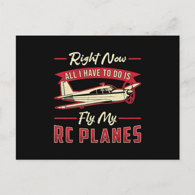 Postal Piloto piloto de aviones de avión RC vuela mis avi (Anverso)