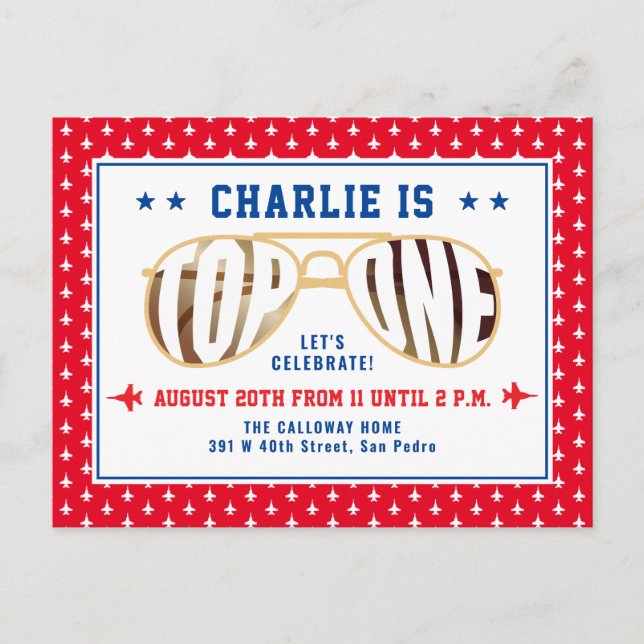 Postal Piloto piloto de combate Red TopOne con tema de pr (Anverso)