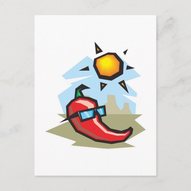 Postal pimiento chili relajado (Anverso)