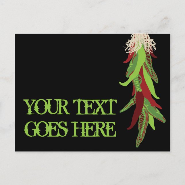 Postal pimientos de chile verde (Anverso)