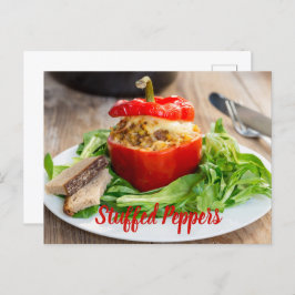 Postal Pimientos rellenos al horno con salsa de carne y q