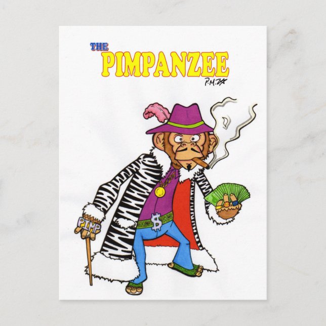 Postal Pimpanzee grande (Anverso)