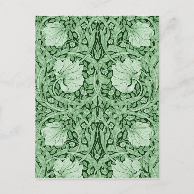 Postal Pimpernel Green, William Morris (Anverso)