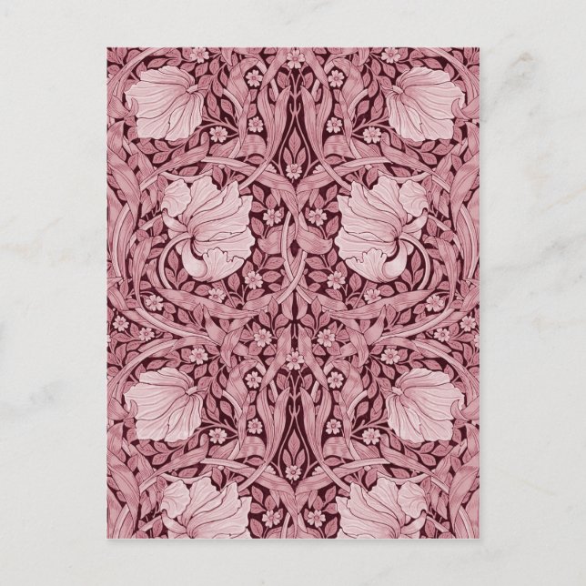 Postal Pimpernel Maroon, William Morris (Anverso)