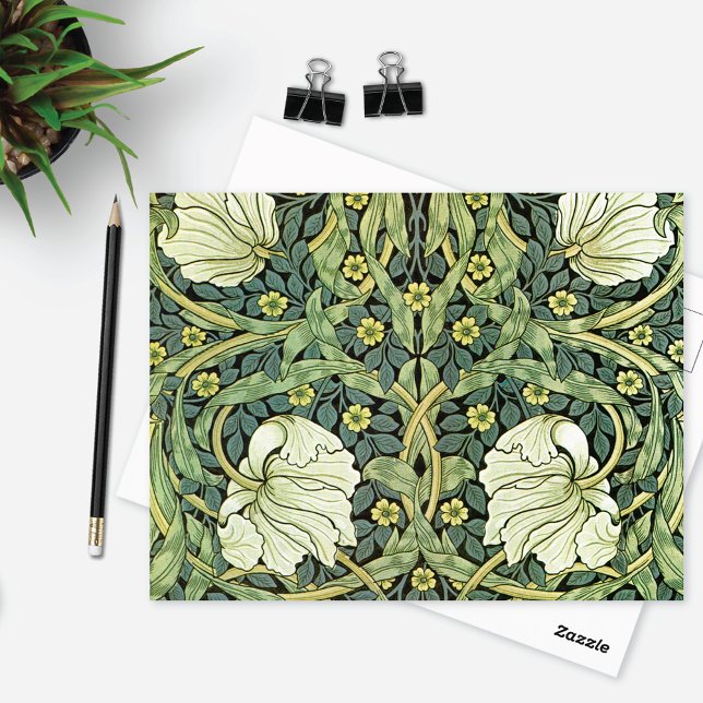 Postal Pimpernel Poppies Patrón floral William Morris (Subido por el creador)