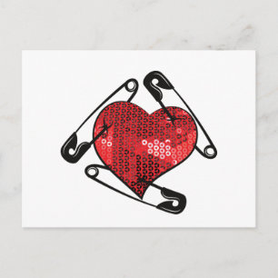 Postal pin de seguridad de las secuencias rojas