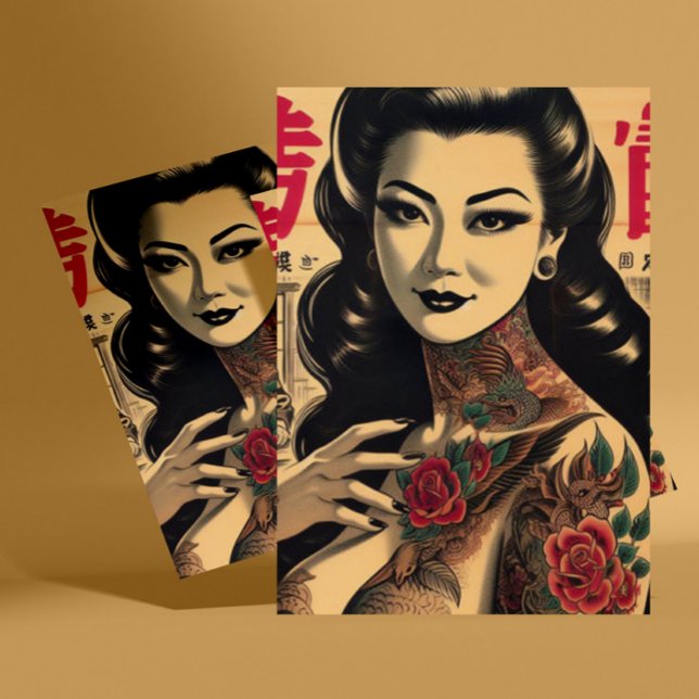 Postal Pin de tatuaje japonés (Subido por el creador)