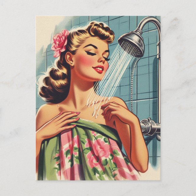 Postal Pin Retro Shower (Anverso)