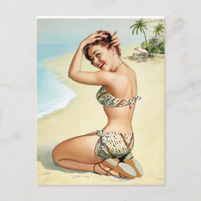 Postal Pin Tropical Beach Up (Anverso)
