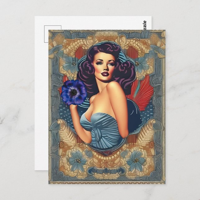 Postal Pin Up Art, Postcard for Postcross (Anverso / Reverso)