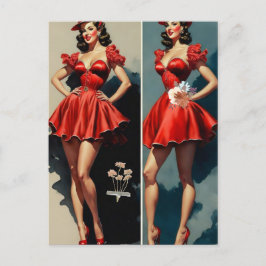 Postal Pin Up Art, Postcard for Postcross