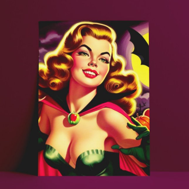 Postal Pin-up de vampiros retro cute (Subido por el creador)