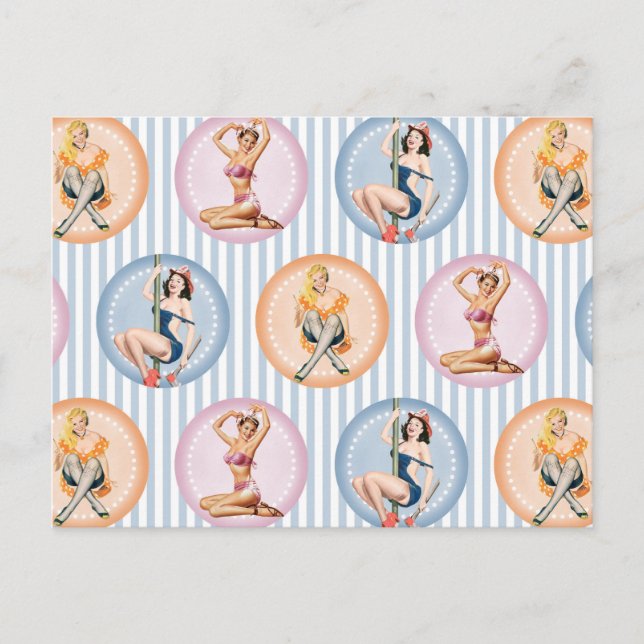 Postal Pin Up Ladies - Modelos Retro Pinups (Anverso)
