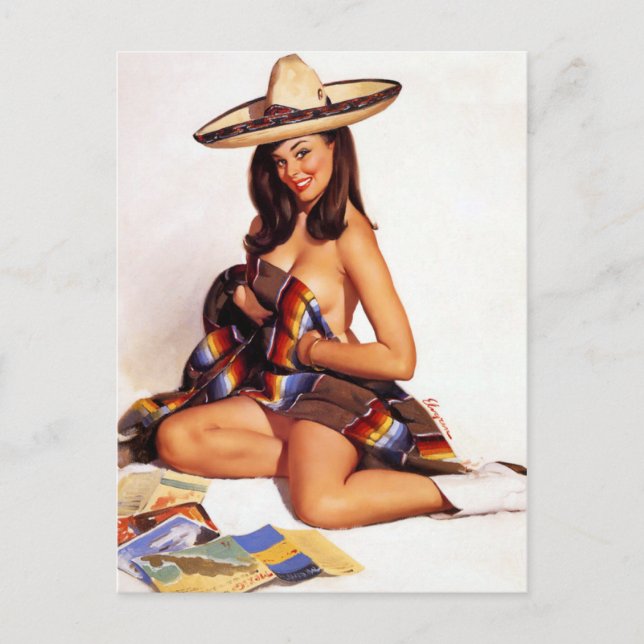 Postal Pin Up Mexicano (Anverso)
