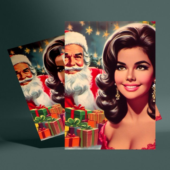 Postal Pin-up Navideño Vintage (Subido por el creador)