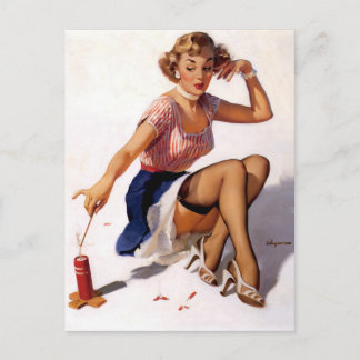 Postal Pin-Up Patriótico