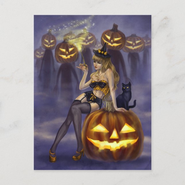 Postal Pin-Up Witches - Te Puse Un Spell (Anverso)