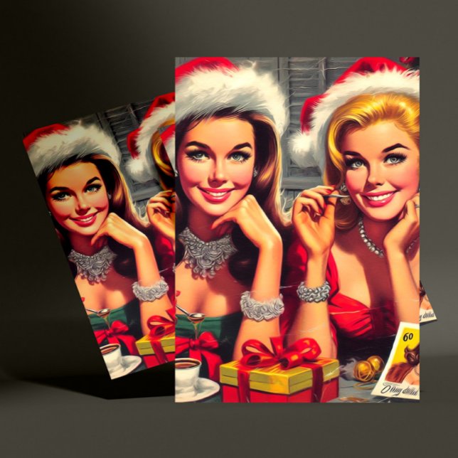 Postal Pin-ups de Navidad Retro (Subido por el creador)
