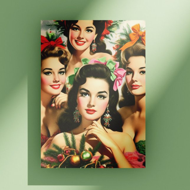 Postal Pin-ups Navideños Retro (Subido por el creador)