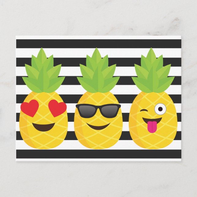 Postal piña de emoji (Anverso)