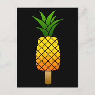 Postal Piña Divertida Gota de Hielo Fruta Refrescante de 
