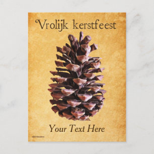 Postal Piña en papel vintage - Vrolijk kerstfeest