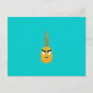 Postal piña enojada