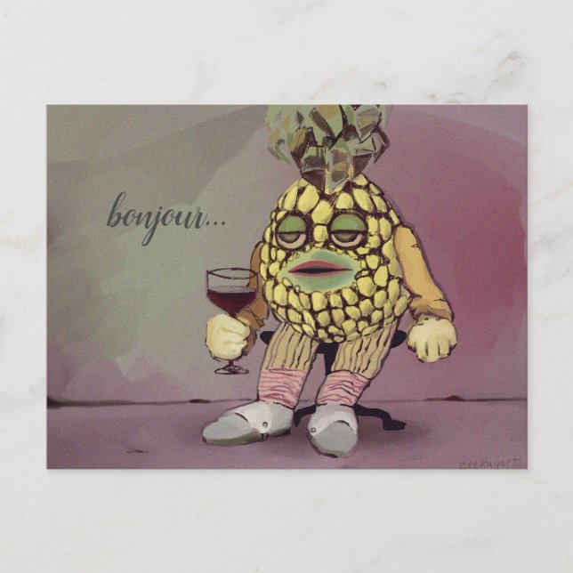 Postal piña francesa (Anverso)