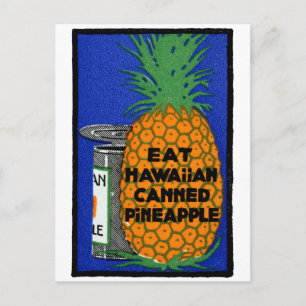 Postal Piña hawaiana antigua
