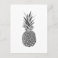Piña negra y blanca minimalista