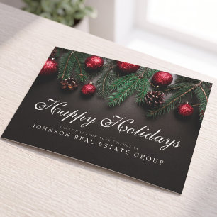 Postal Piñas de Navidad Felices Fiestas