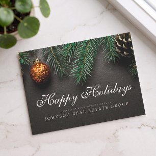 Postal Piñas de Navidad Felices Fiestas